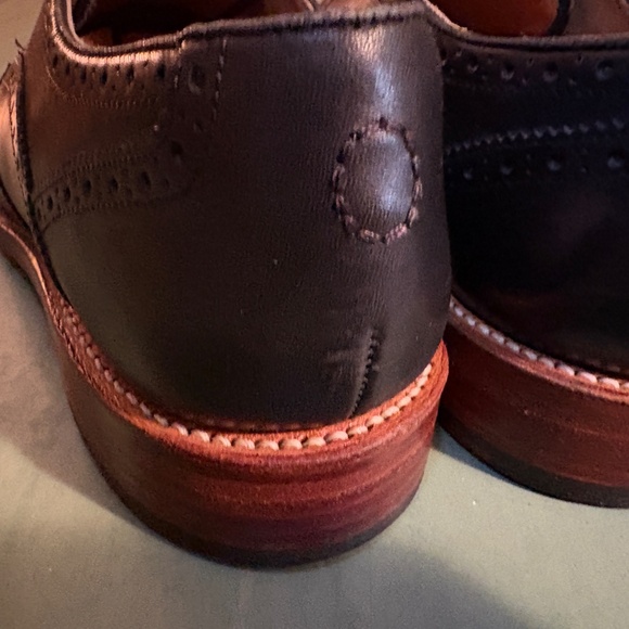 Mens Oliver Sweeney Black Oxford Brogue Aldeburgh Wing Tips UK 9 US 10 main image 4